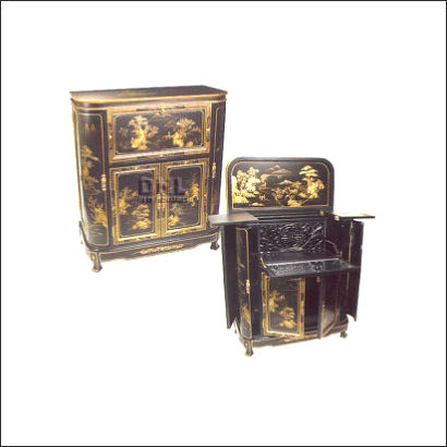 black french chinoiserie bar and drinks cabinet