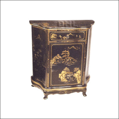 black french chinoiserie bedside cabinet