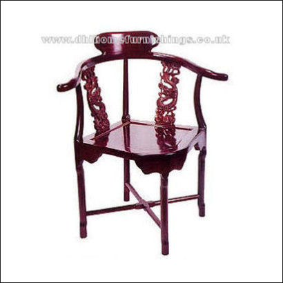chinese rosewood furniture corner chair dragon design