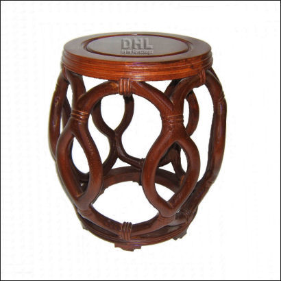 chinese rosewood furniture rope stool plain design