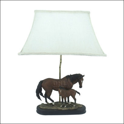 horse and foal table lamp