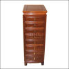Chinese Rosewood Pedestal Cabinet with 8 small drawers