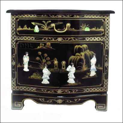 black-oriental-mother-of-pearl-bow-front-bedside-cabinet-front-view