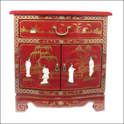 red-oriental-mother-of-pearl-bow-front-bedside-cabinet-front-view