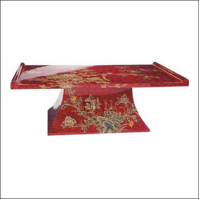 red japanese bird and flower coffee table