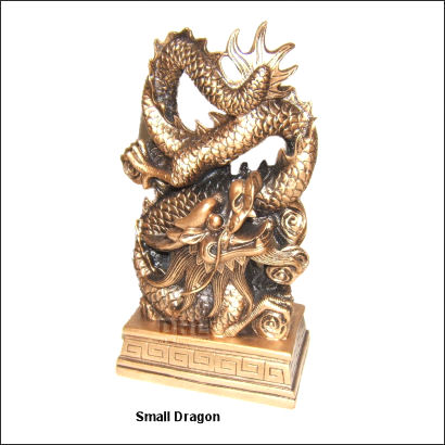 gold resin oriental large dragon