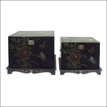 pair-of-black-bird-and-flower-chests-front-view