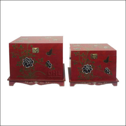 pair-of-red-bird-and-flower-chests-front-view