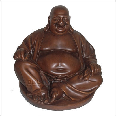 large-brown-wood-grain-large-buddha-front-view